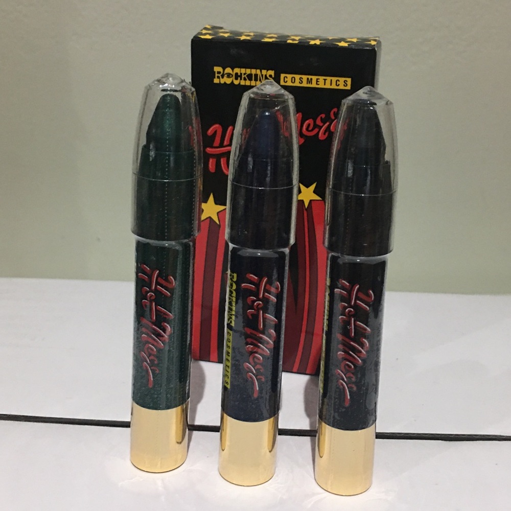 Rockins hot mess glitter gel eye trio